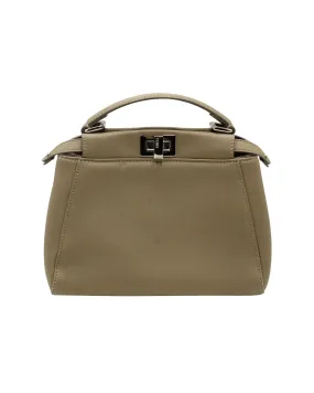 Fendi Peekaboo Mini Bag in Taupe Leather