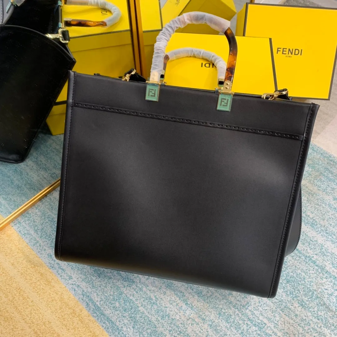 FI Sunshine Medium Black For Women, Women&#8217;s Handbags, Shoulder And Crossbody Bags 13.7in/35cm FF 8BH386ABVLF0KUR
