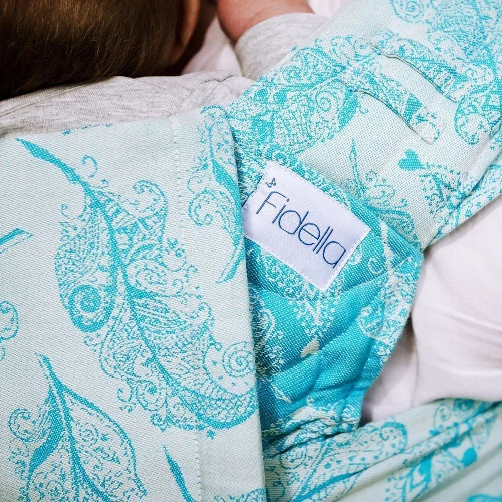 Fidella Fly Tai - MeiTai babycarrier Feather Rain - scuba blue (New Size 3months  )