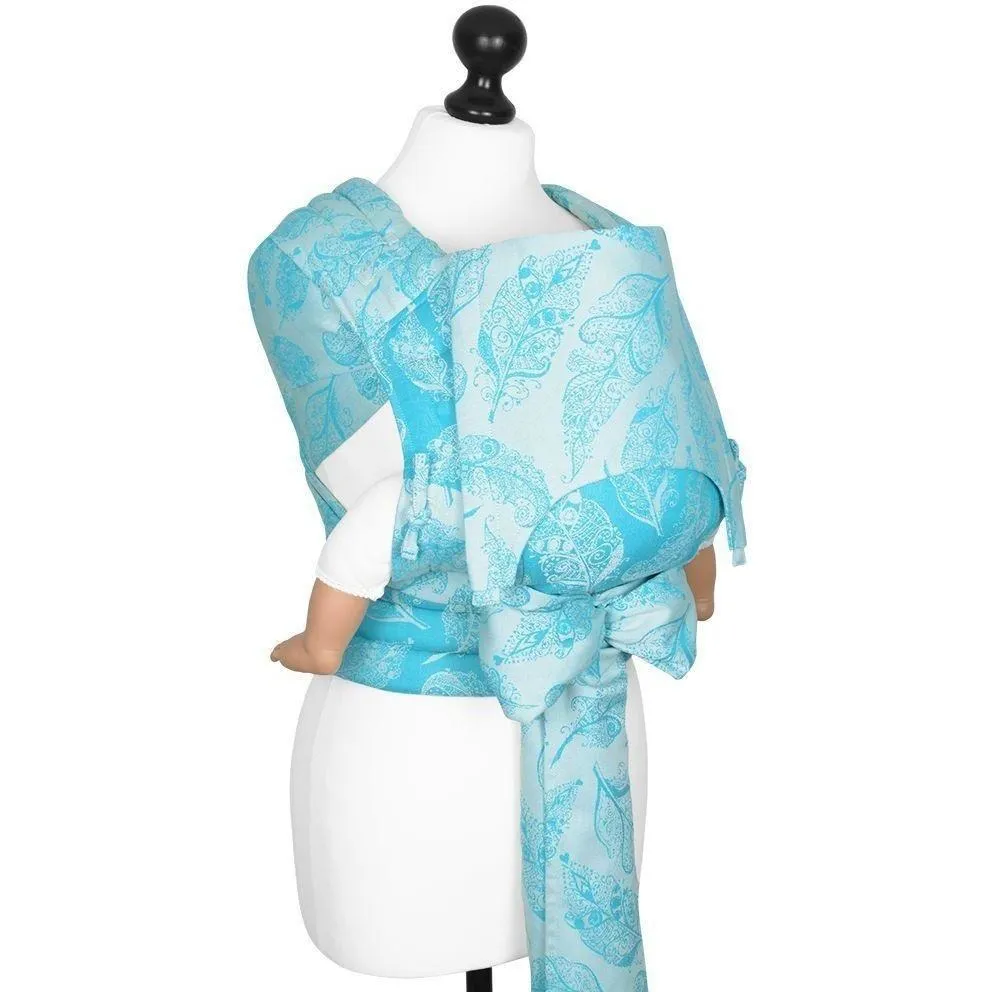 Fidella Fly Tai - MeiTai babycarrier Feather Rain - scuba blue (New Size 3months  )