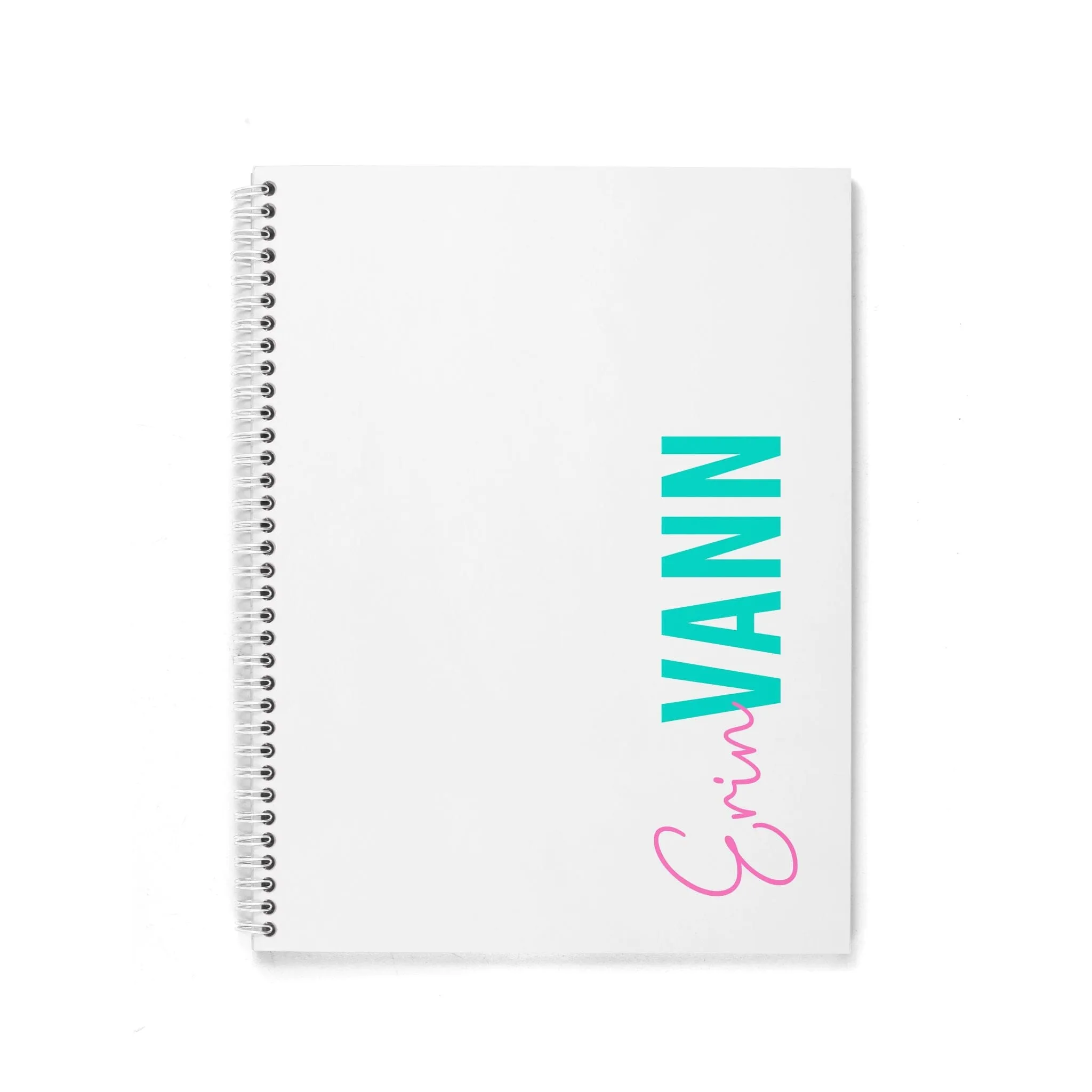 FONT DUO PERSONALIZED SPIRAL NOTEBOOK