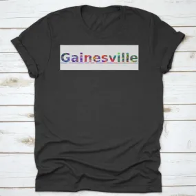 Gainesville Colorful Typography Text Banner Vector The Word