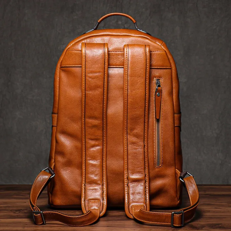 Genuine Leather Travel Backpack or Computer Bag For 16 Inch Laptop