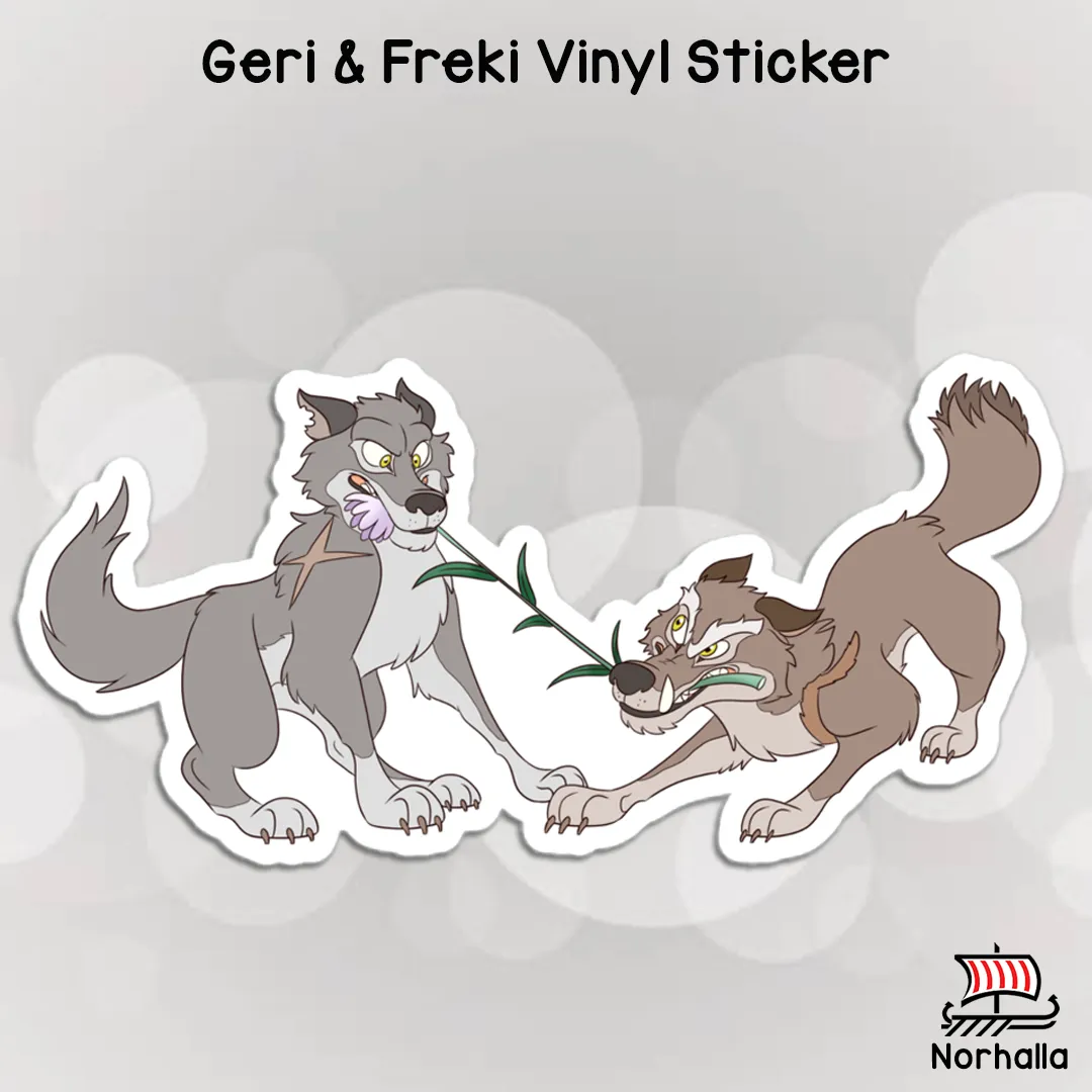 Geri and Freki Vinyl Sticker