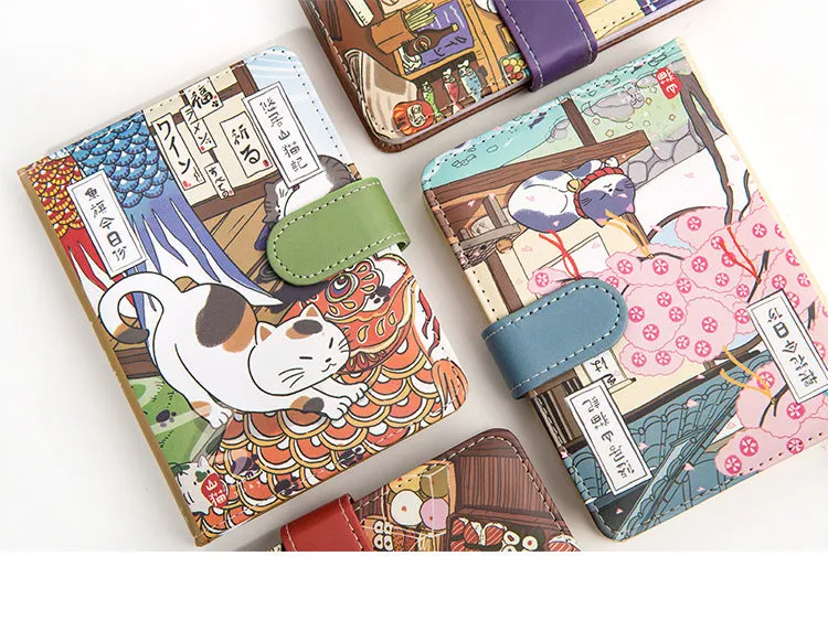 Gohobi Japanese Cat Magnetic Notebook, Monthly Planner, Study Notebook, Pocket Diary