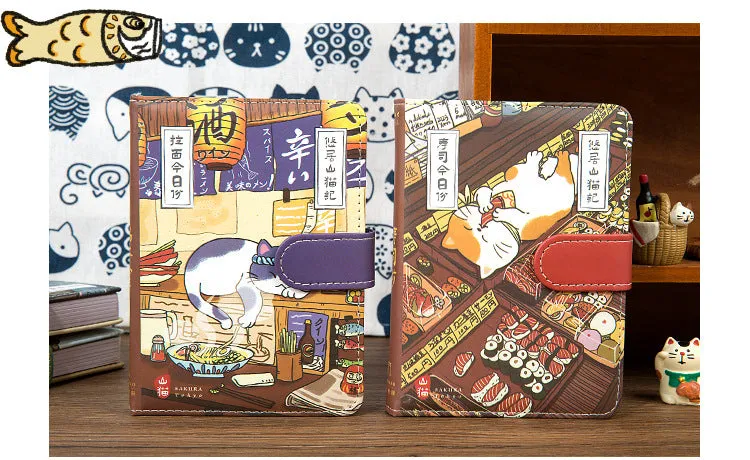 Gohobi Japanese Cat Magnetic Notebook, Monthly Planner, Study Notebook, Pocket Diary