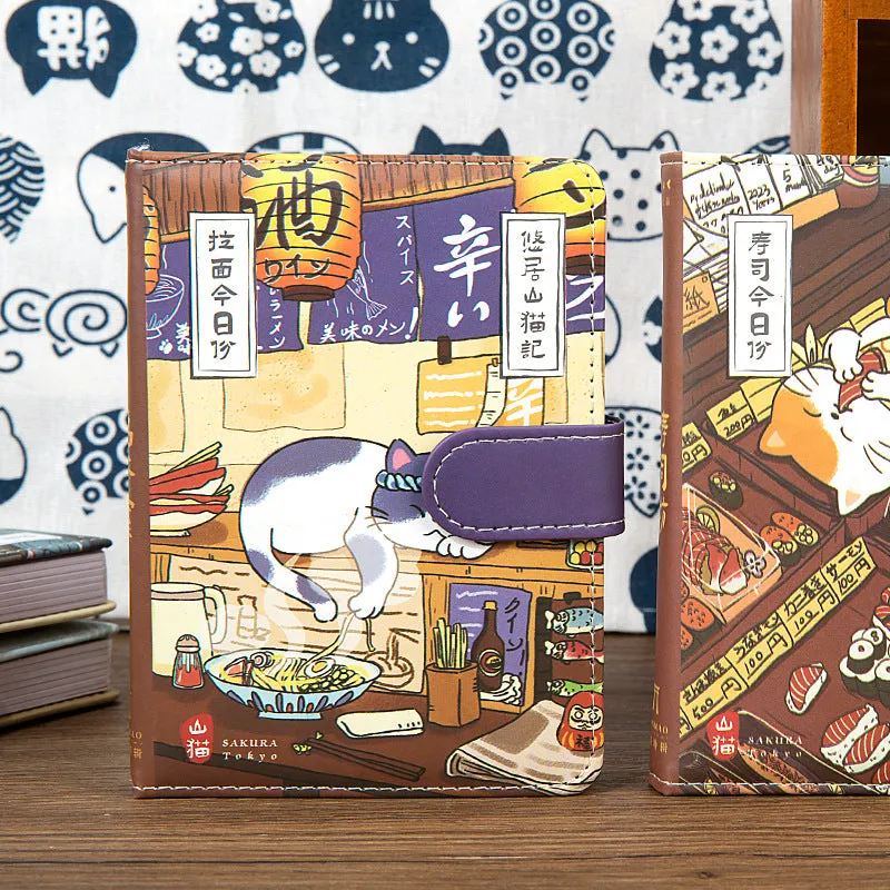 Gohobi Japanese Cat Magnetic Notebook, Monthly Planner, Study Notebook, Pocket Diary