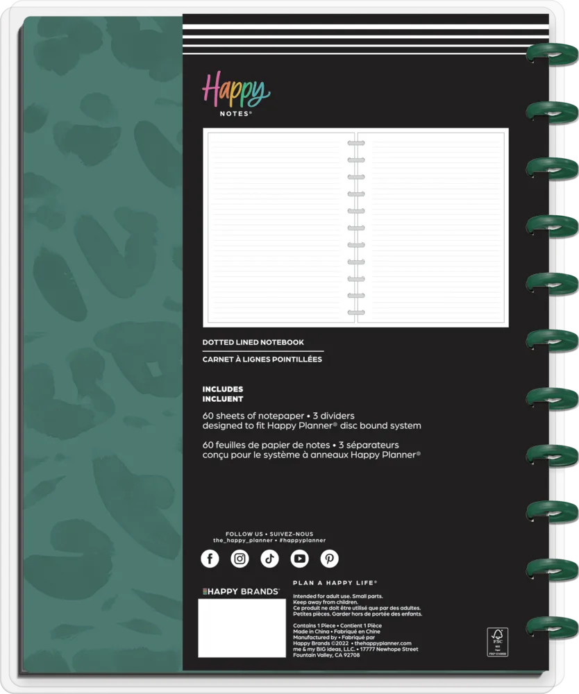 Gone Wild - Dotted Lined Big Notebook - 60 Sheets