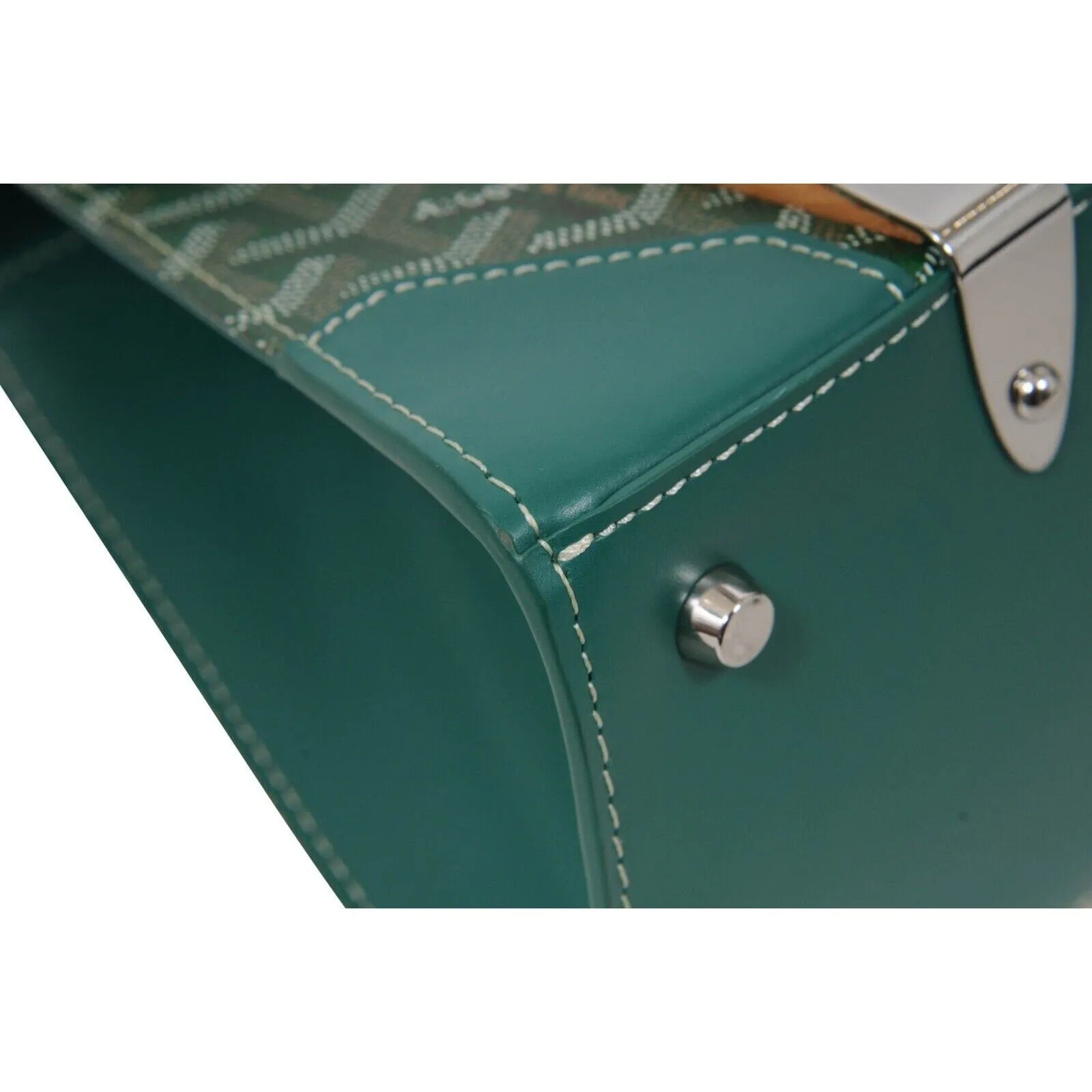 Green Leather Wood Slats Saigon PM Crossbody Top Handle Bag Purse