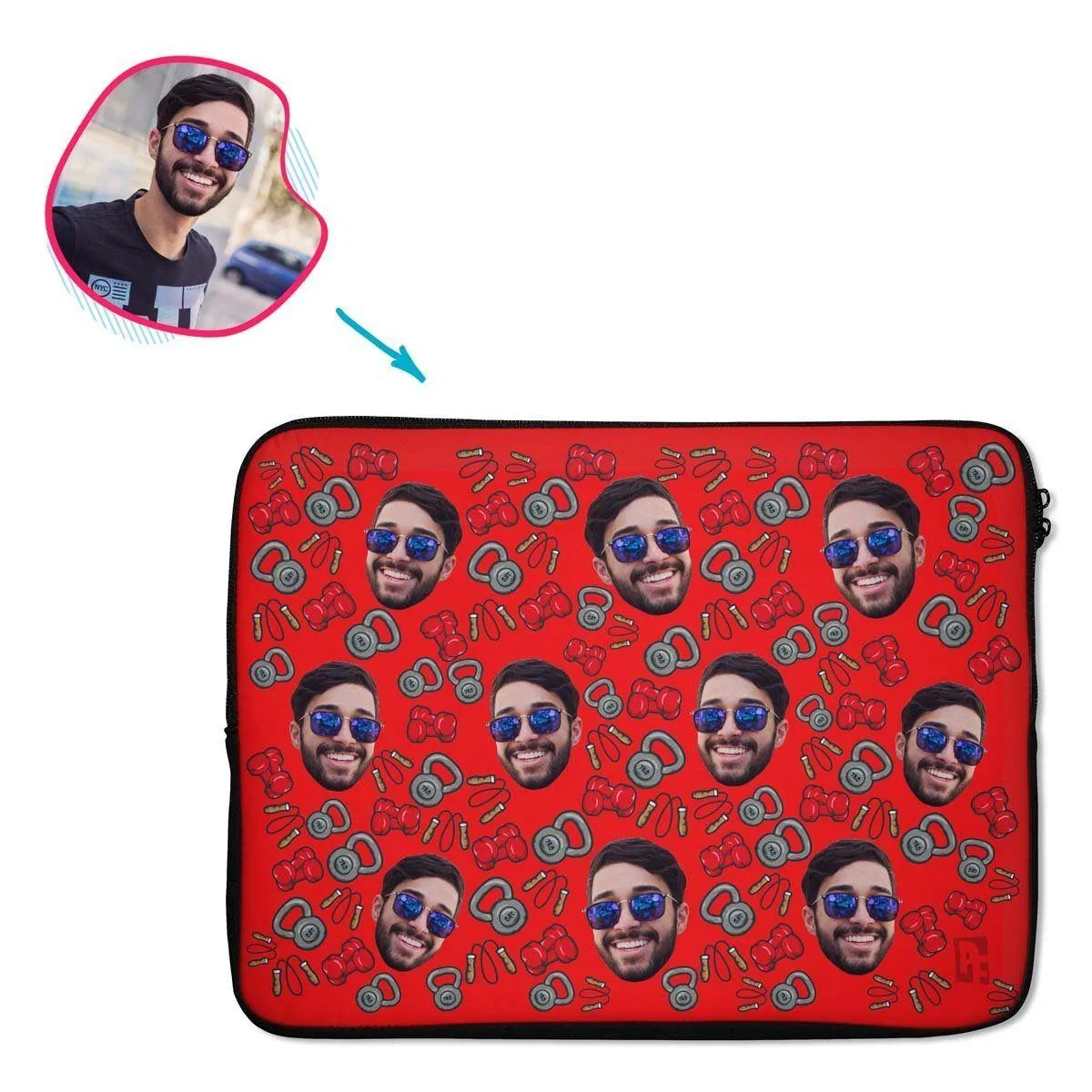 Gym & Fitness Personalized Laptop Sleeve