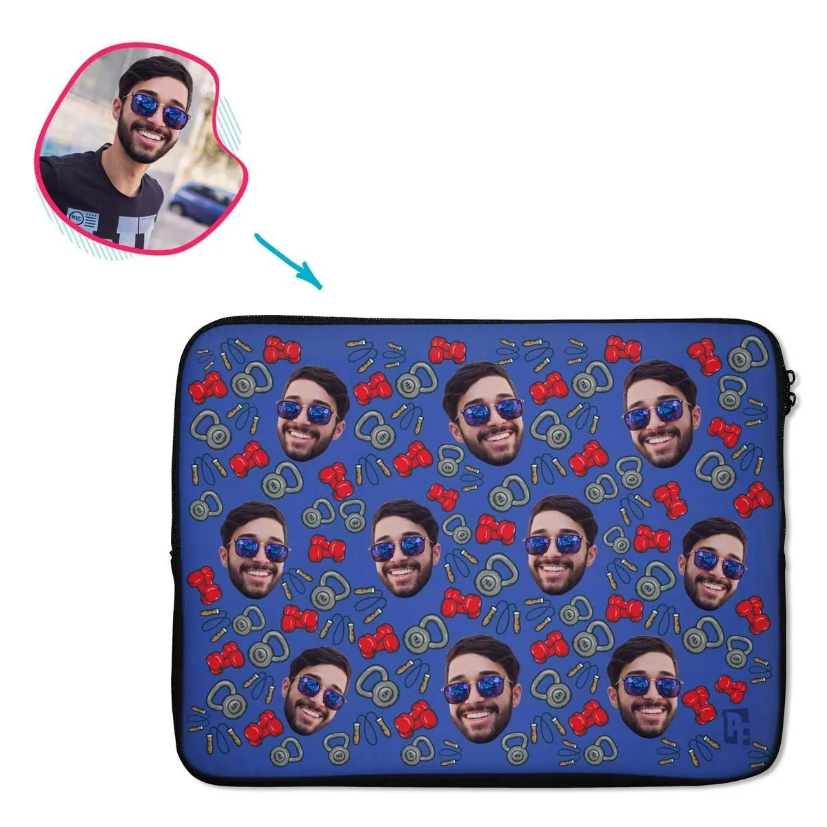 Gym & Fitness Personalized Laptop Sleeve