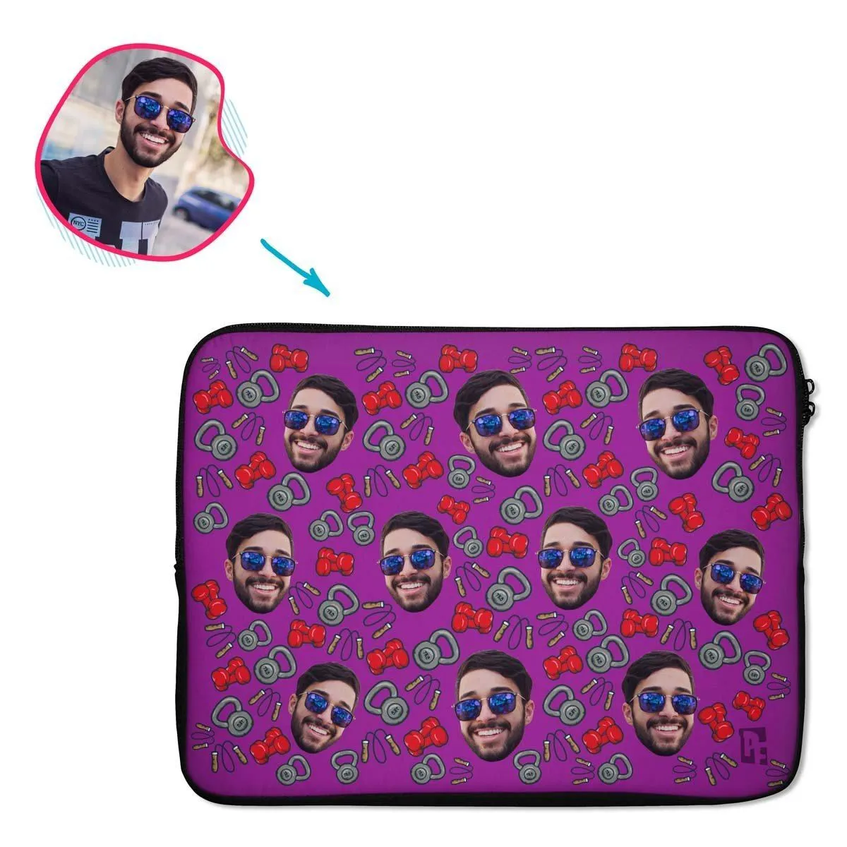 Gym & Fitness Personalized Laptop Sleeve