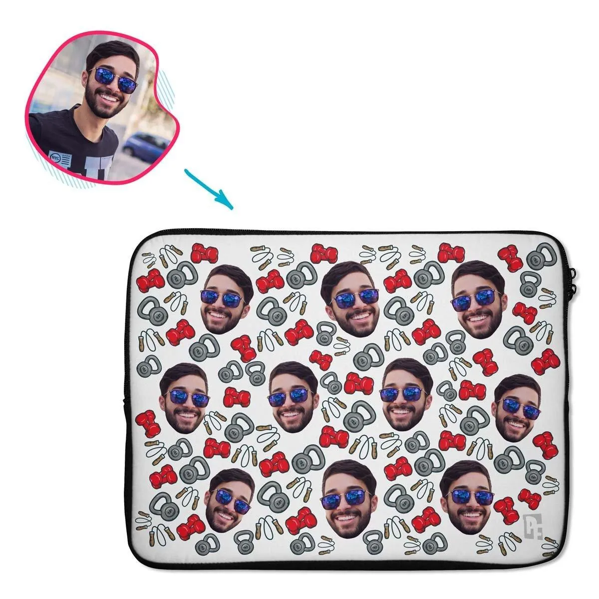 Gym & Fitness Personalized Laptop Sleeve