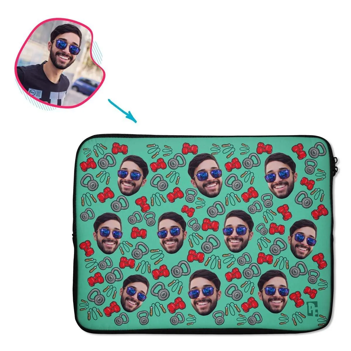 Gym & Fitness Personalized Laptop Sleeve