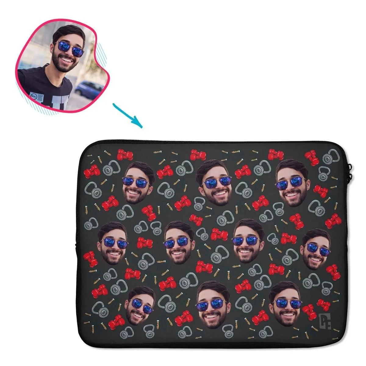 Gym & Fitness Personalized Laptop Sleeve