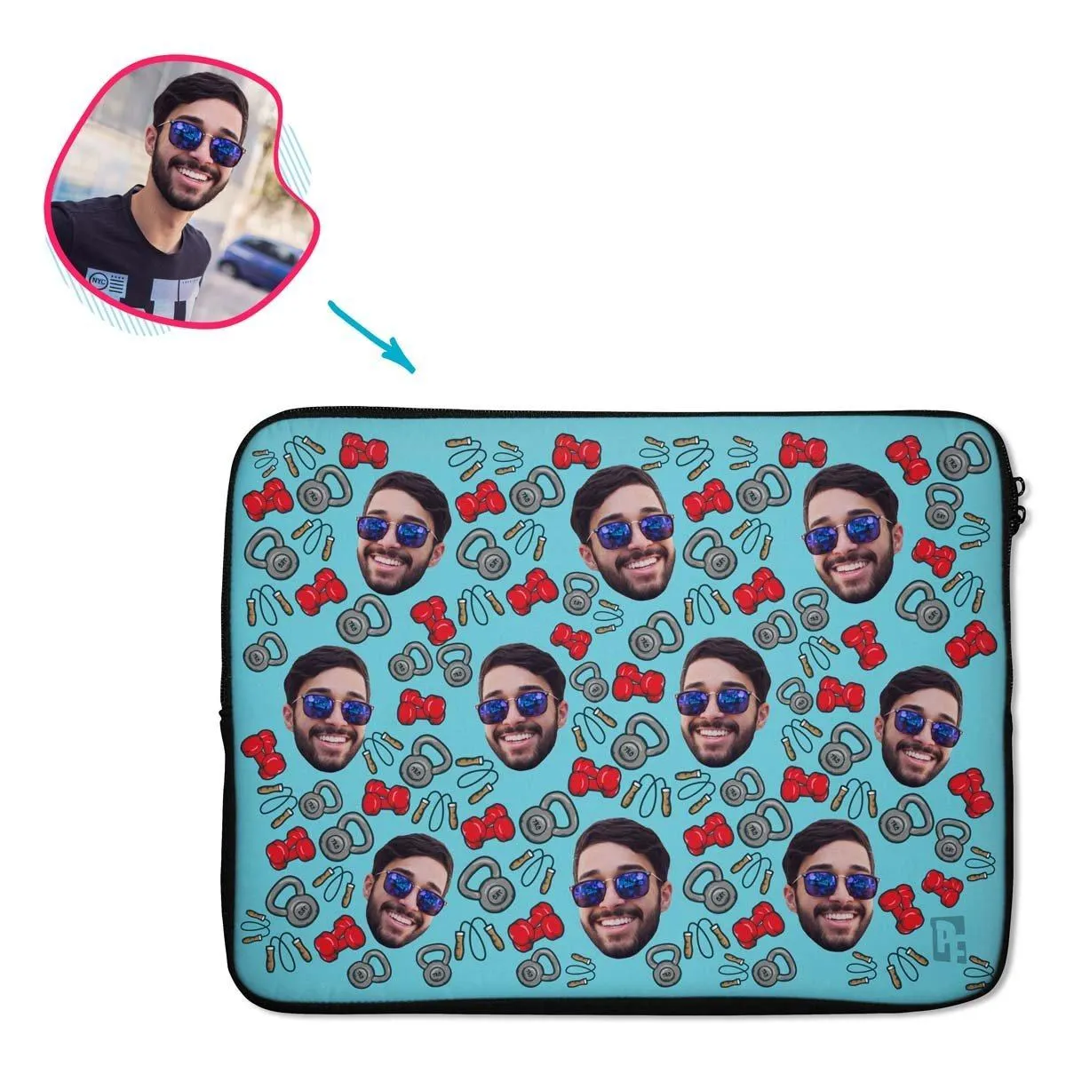 Gym & Fitness Personalized Laptop Sleeve