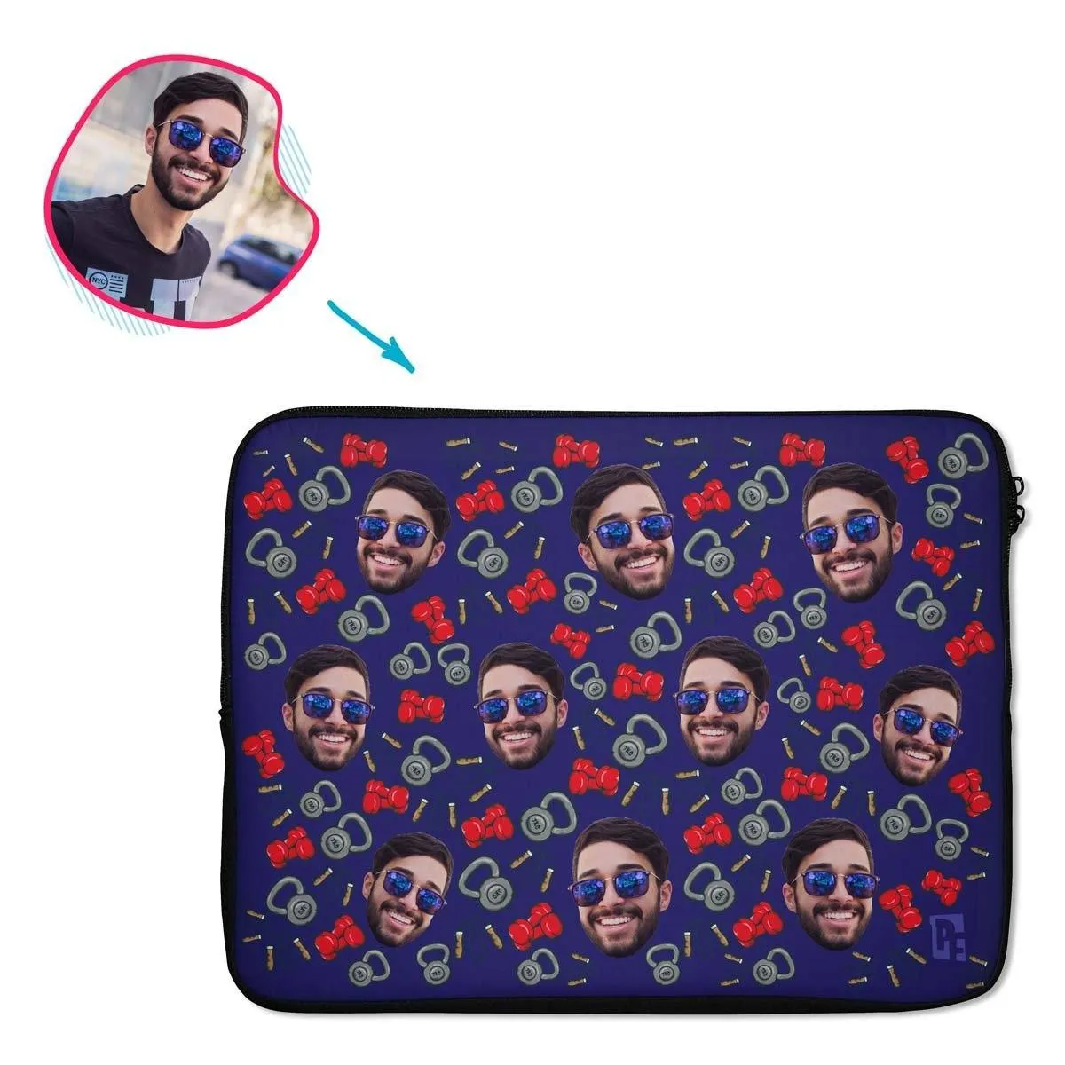 Gym & Fitness Personalized Laptop Sleeve