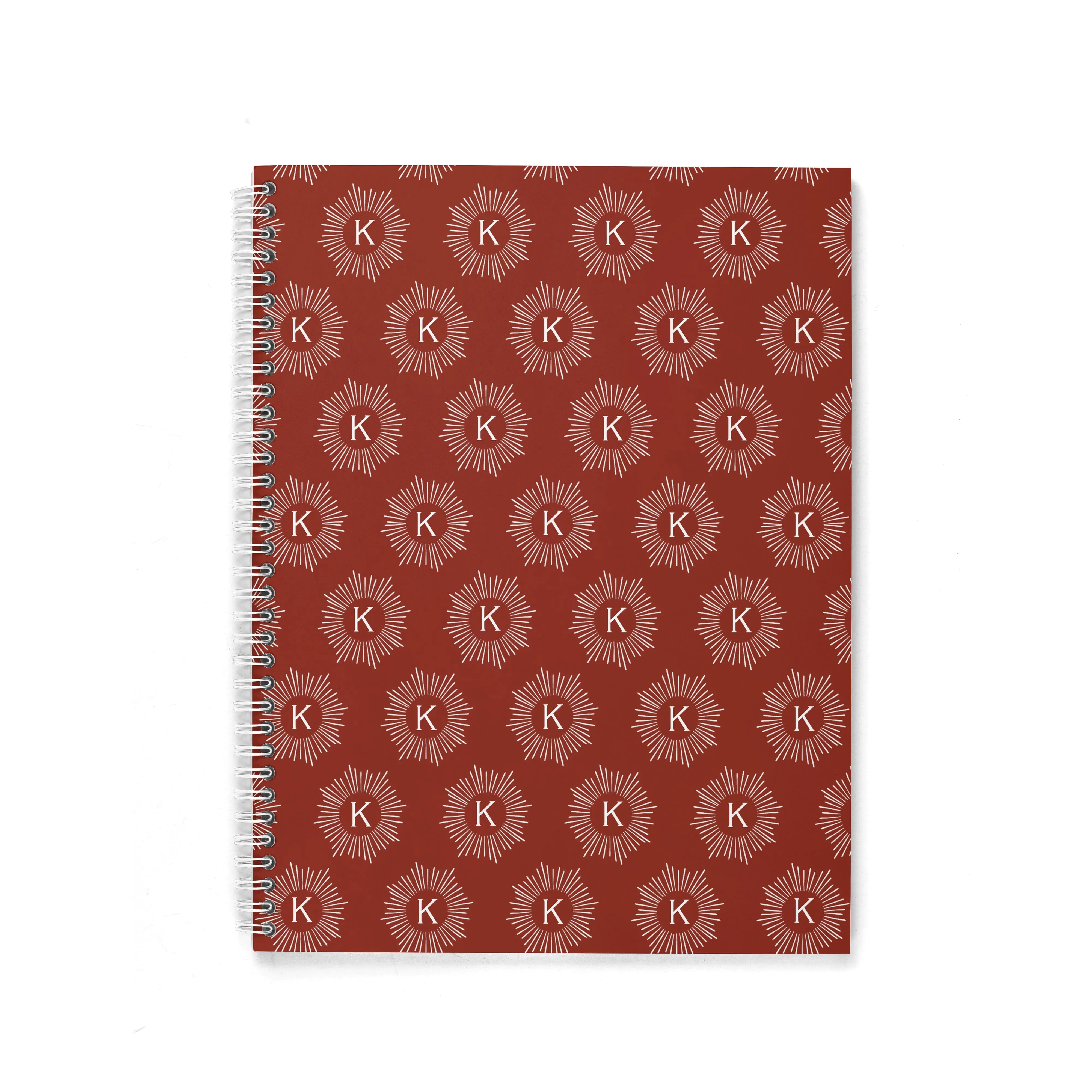 H3 X HB SUNBURST MONOGRAM PERSONALIZED SPIRAL NOTEBOOK