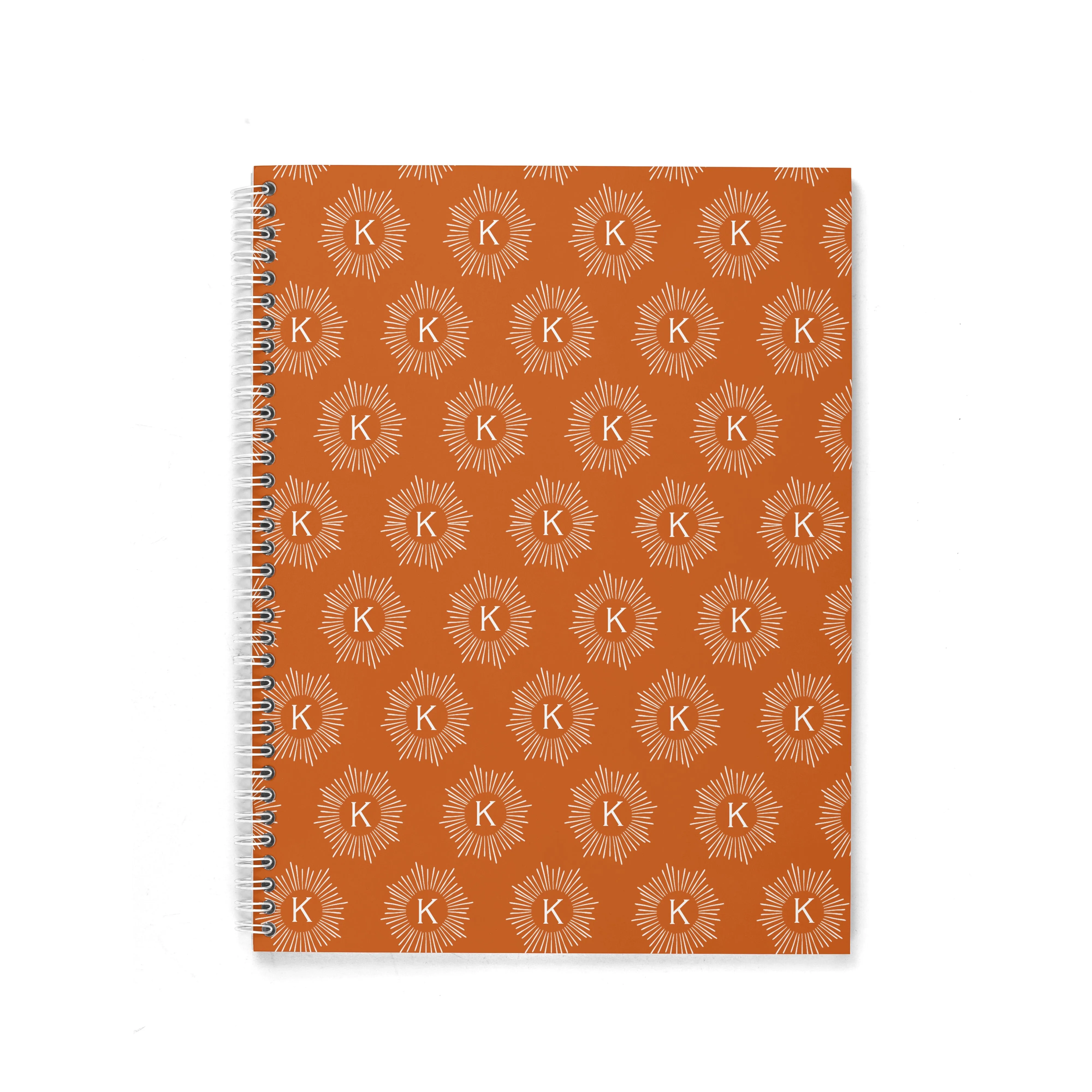 H3 X HB SUNBURST MONOGRAM PERSONALIZED SPIRAL NOTEBOOK