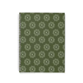 H3 X HB SUNBURST MONOGRAM PERSONALIZED SPIRAL NOTEBOOK
