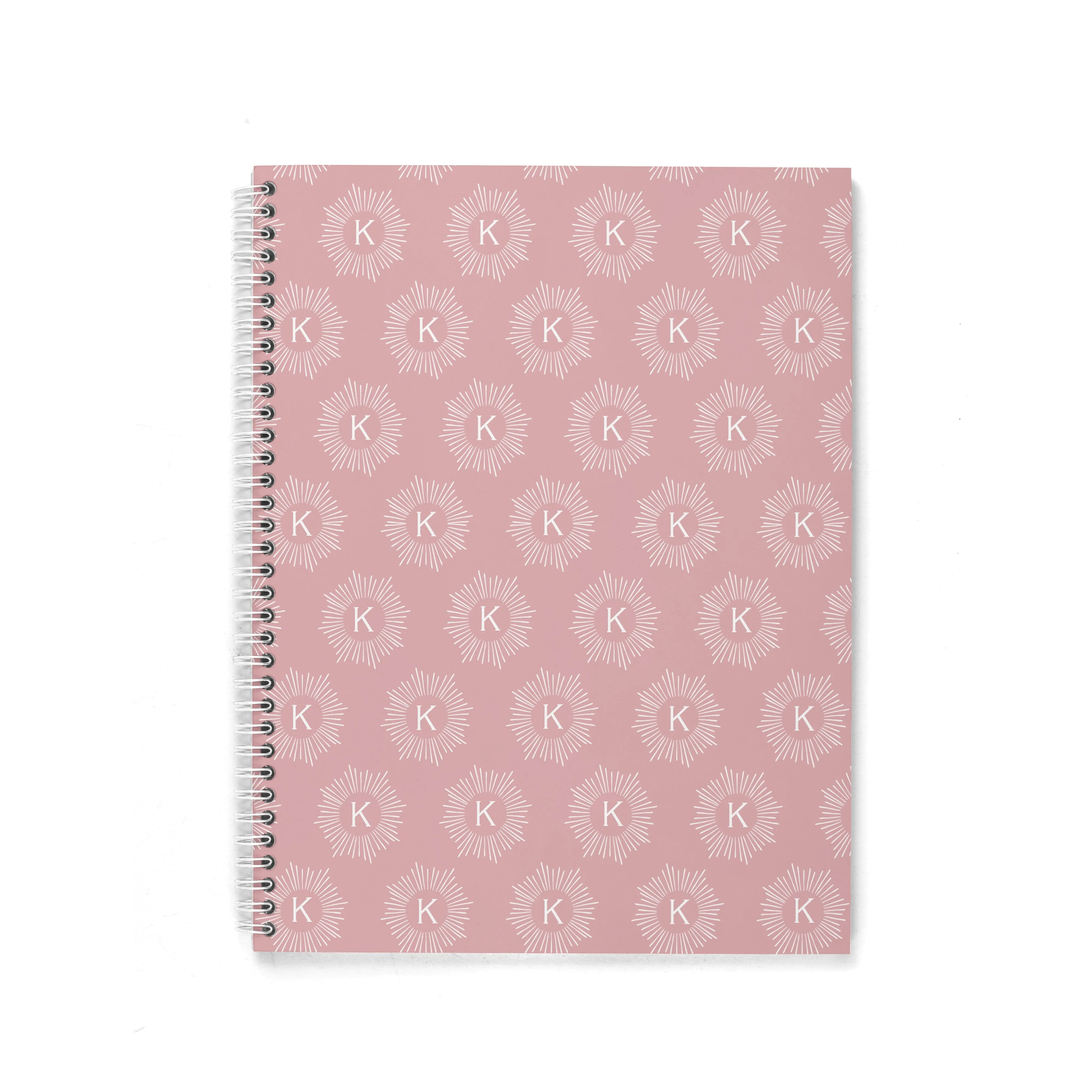 H3 X HB SUNBURST MONOGRAM PERSONALIZED SPIRAL NOTEBOOK