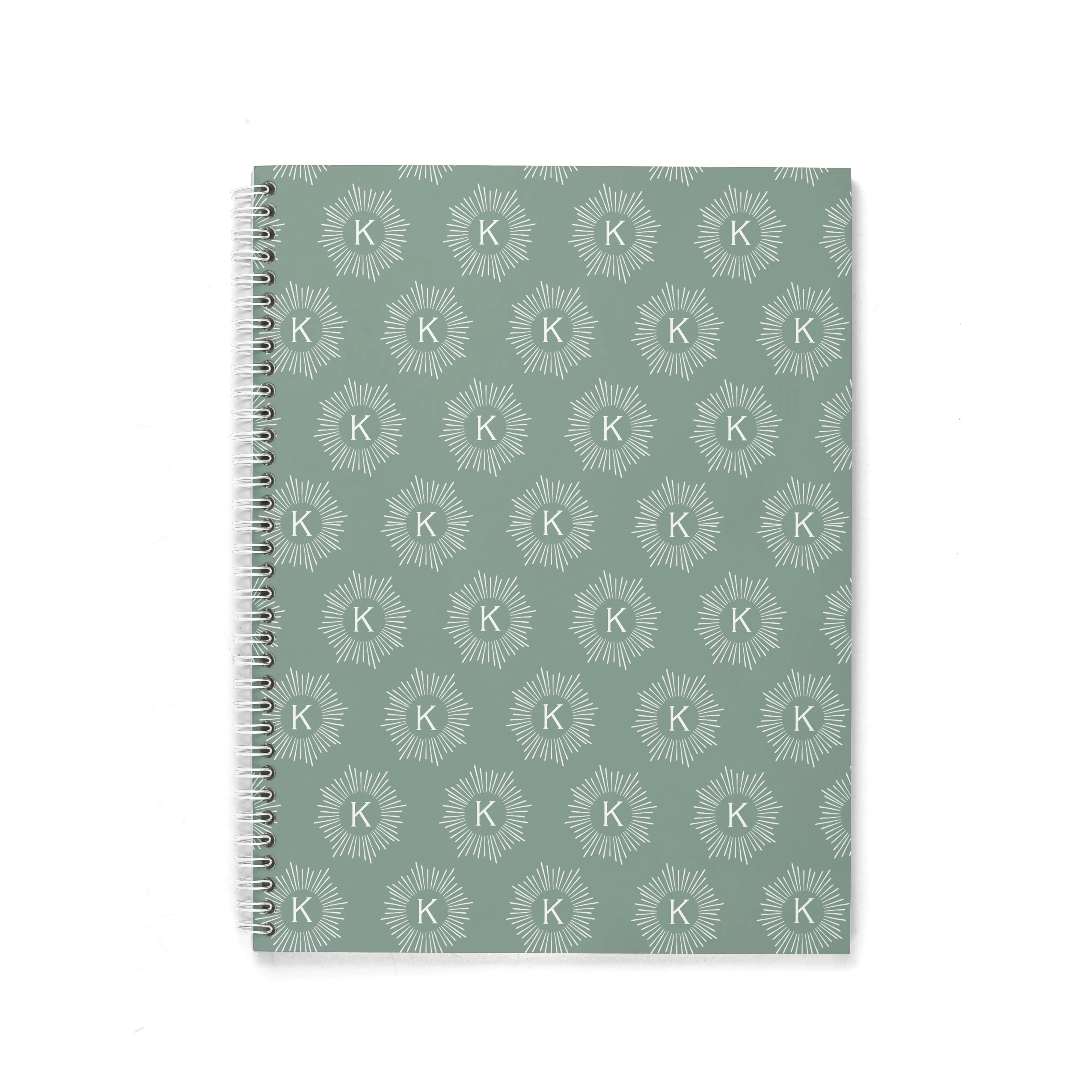 H3 X HB SUNBURST MONOGRAM PERSONALIZED SPIRAL NOTEBOOK