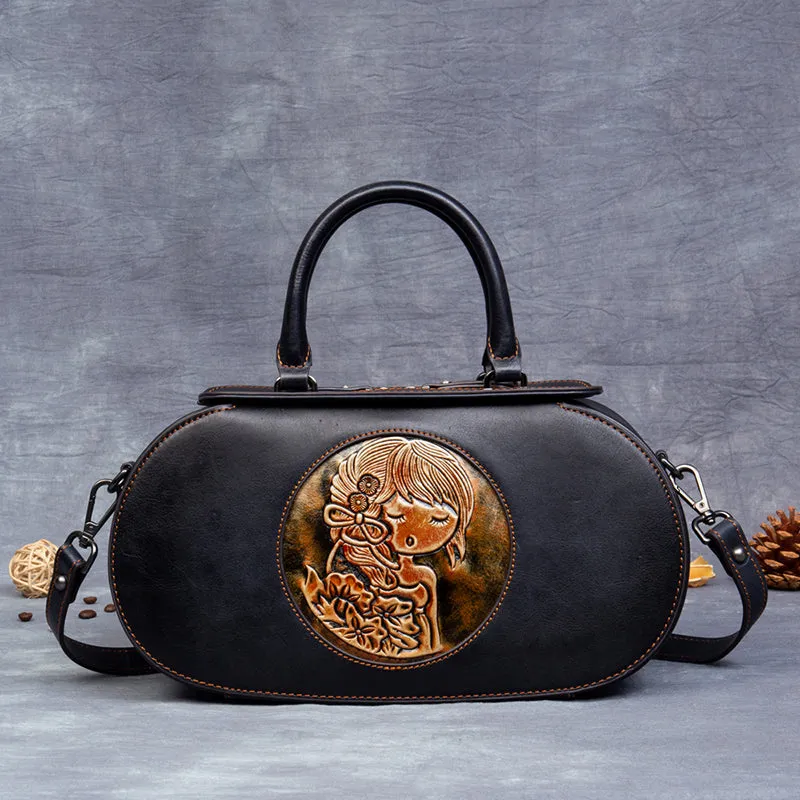 Handmade Leather Handbags Small Leather Crossbody Bag For Women