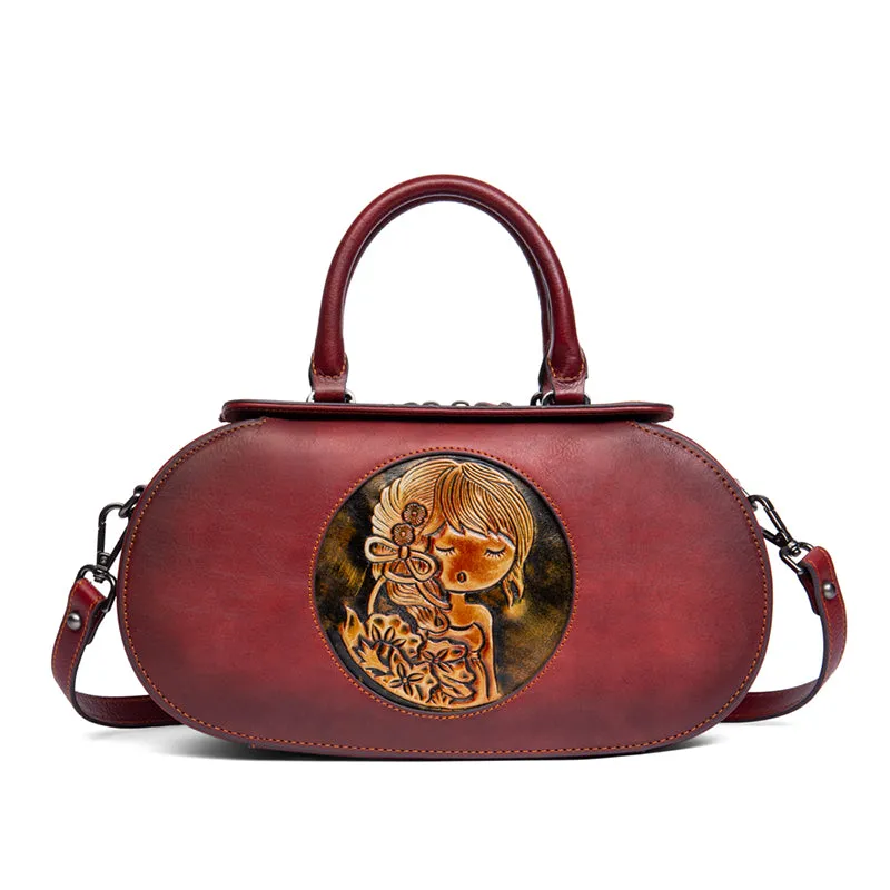 Handmade Leather Handbags Small Leather Crossbody Bag For Women