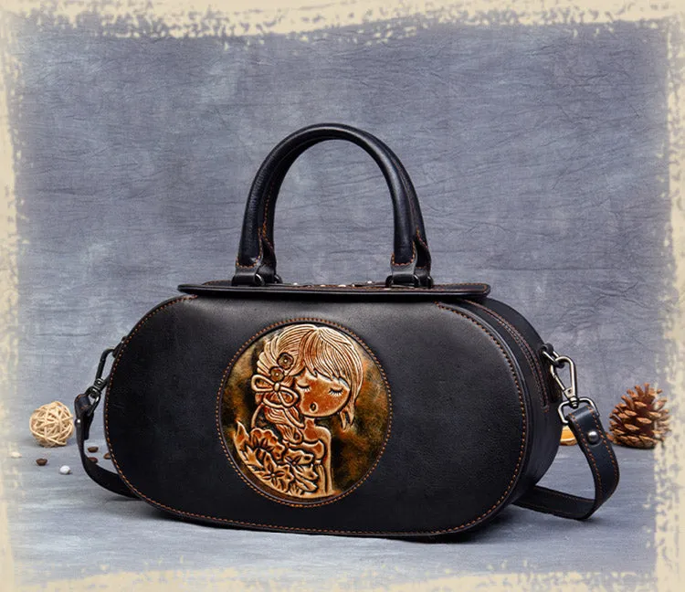 Handmade Leather Handbags Small Leather Crossbody Bag For Women