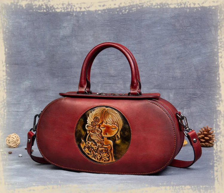 Handmade Leather Handbags Small Leather Crossbody Bag For Women