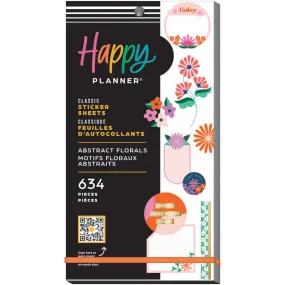 Happy Planner Abstract Florals Classic Sticker Book
