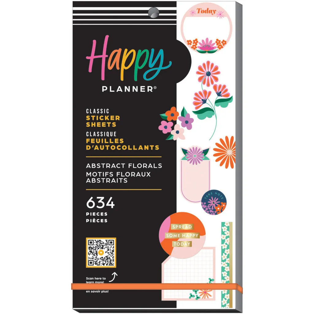Happy Planner Abstract Florals Classic Sticker Book
