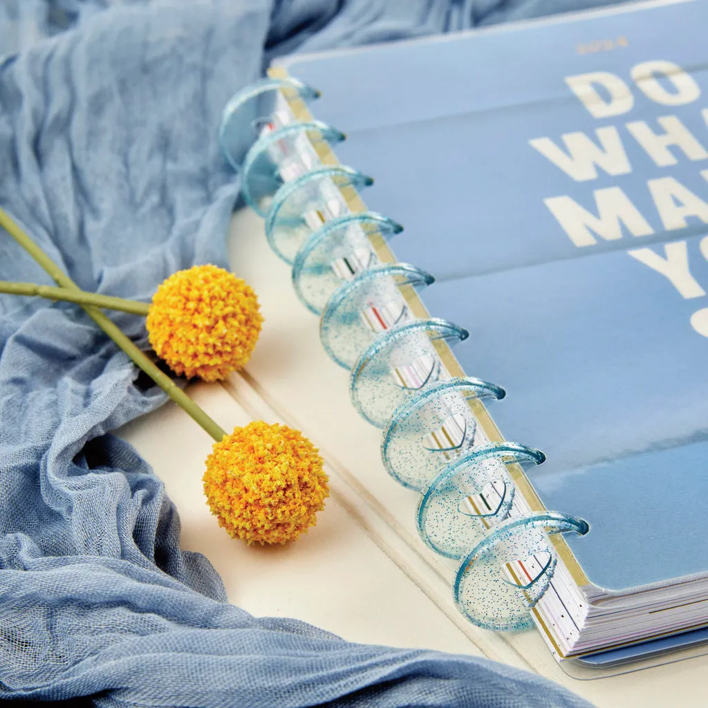 Happy Planner Blue Glitter Medium Discs