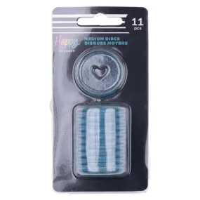 Happy Planner Blue Glitter Medium Discs