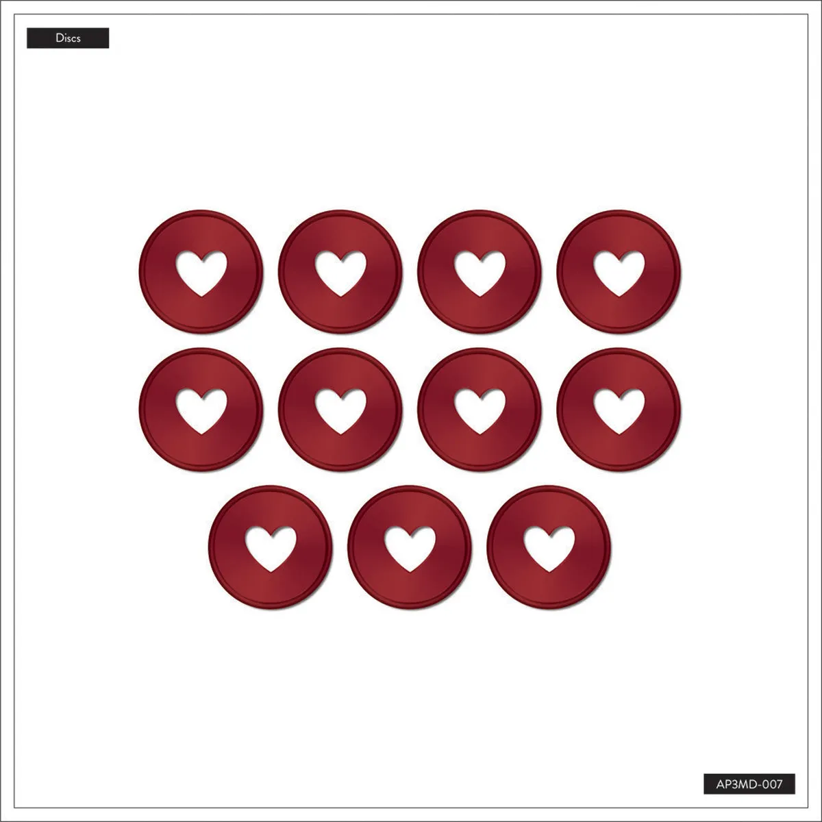 Happy Planner Burgundy Metal Expander Discs