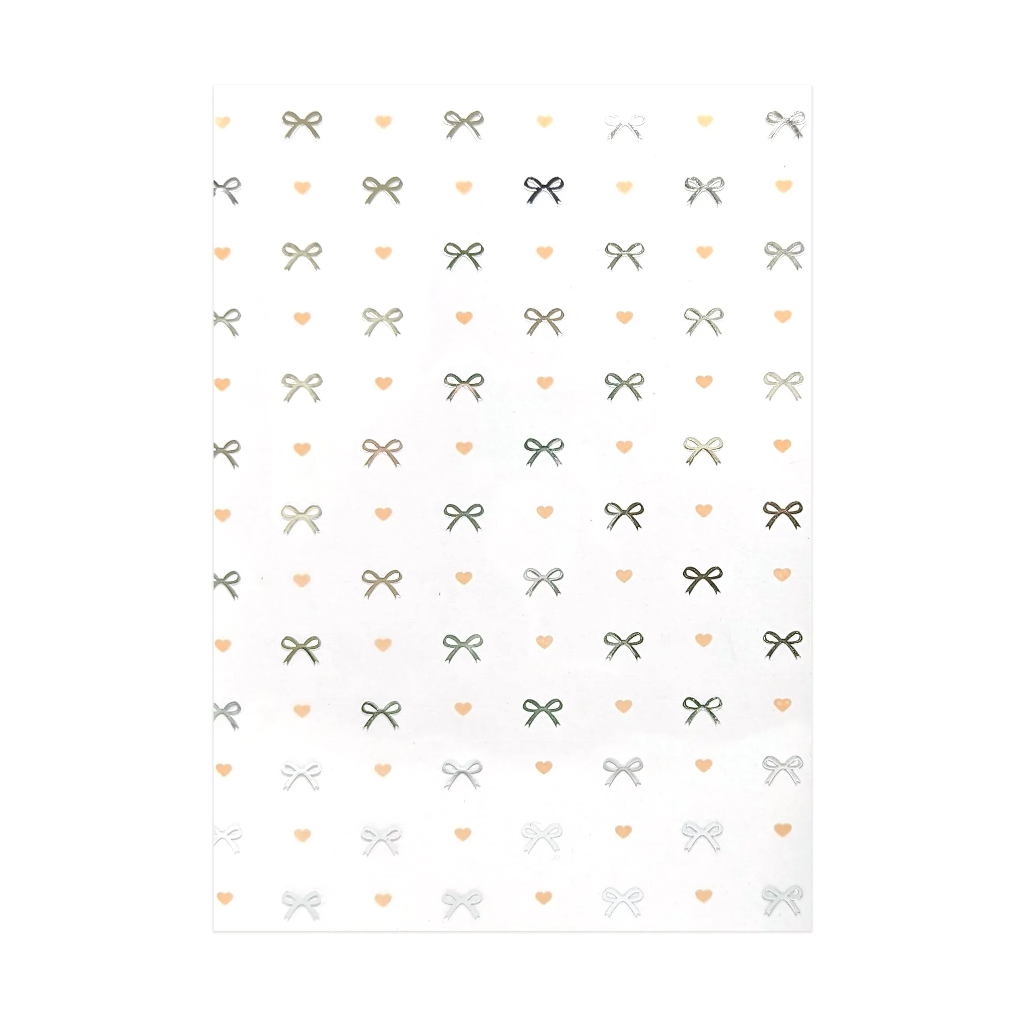 Heart & Bow Acetate Sheets set (light gold / silver / rose gold foil) - Doorbuster!