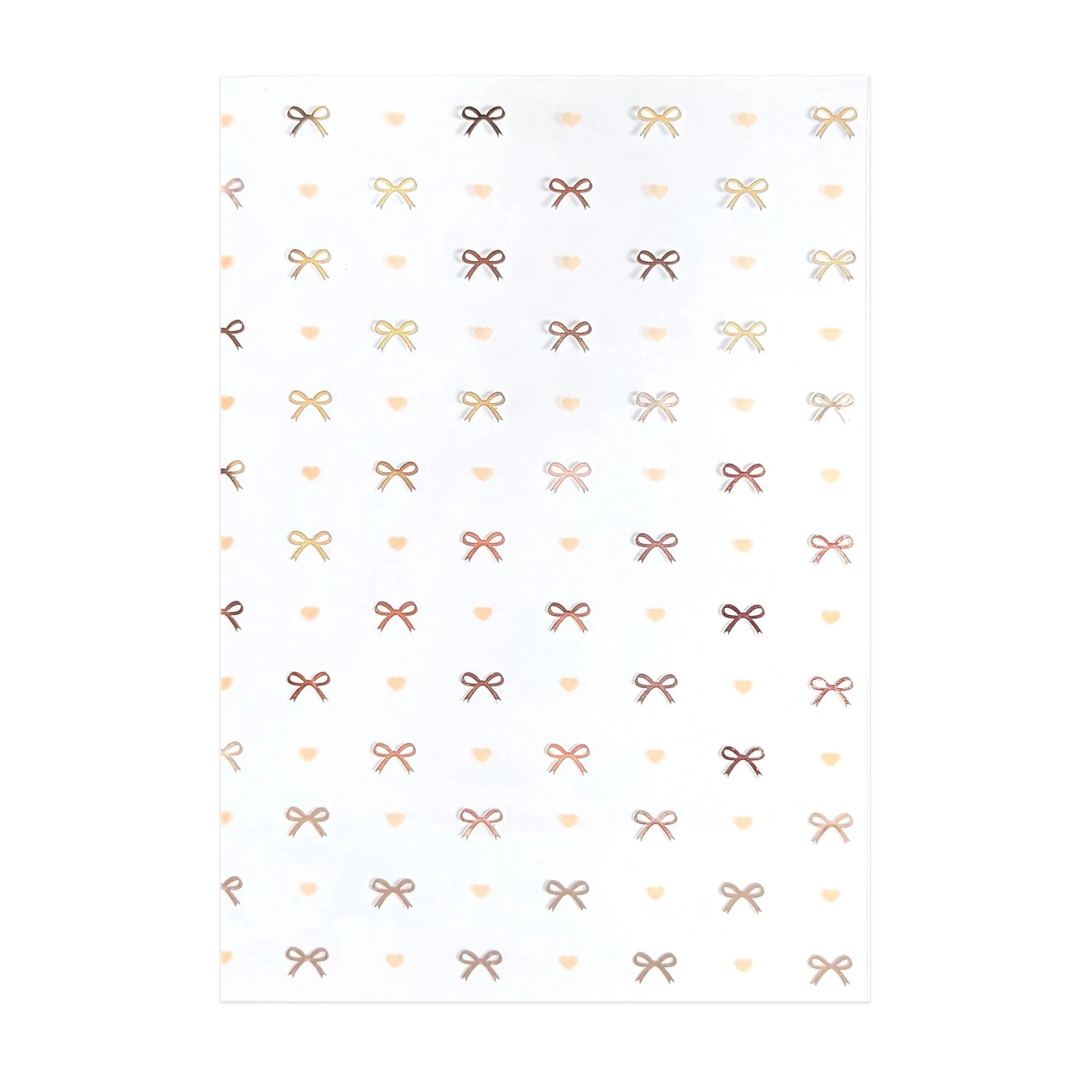 Heart & Bow Acetate Sheets set (light gold / silver / rose gold foil) - Doorbuster!