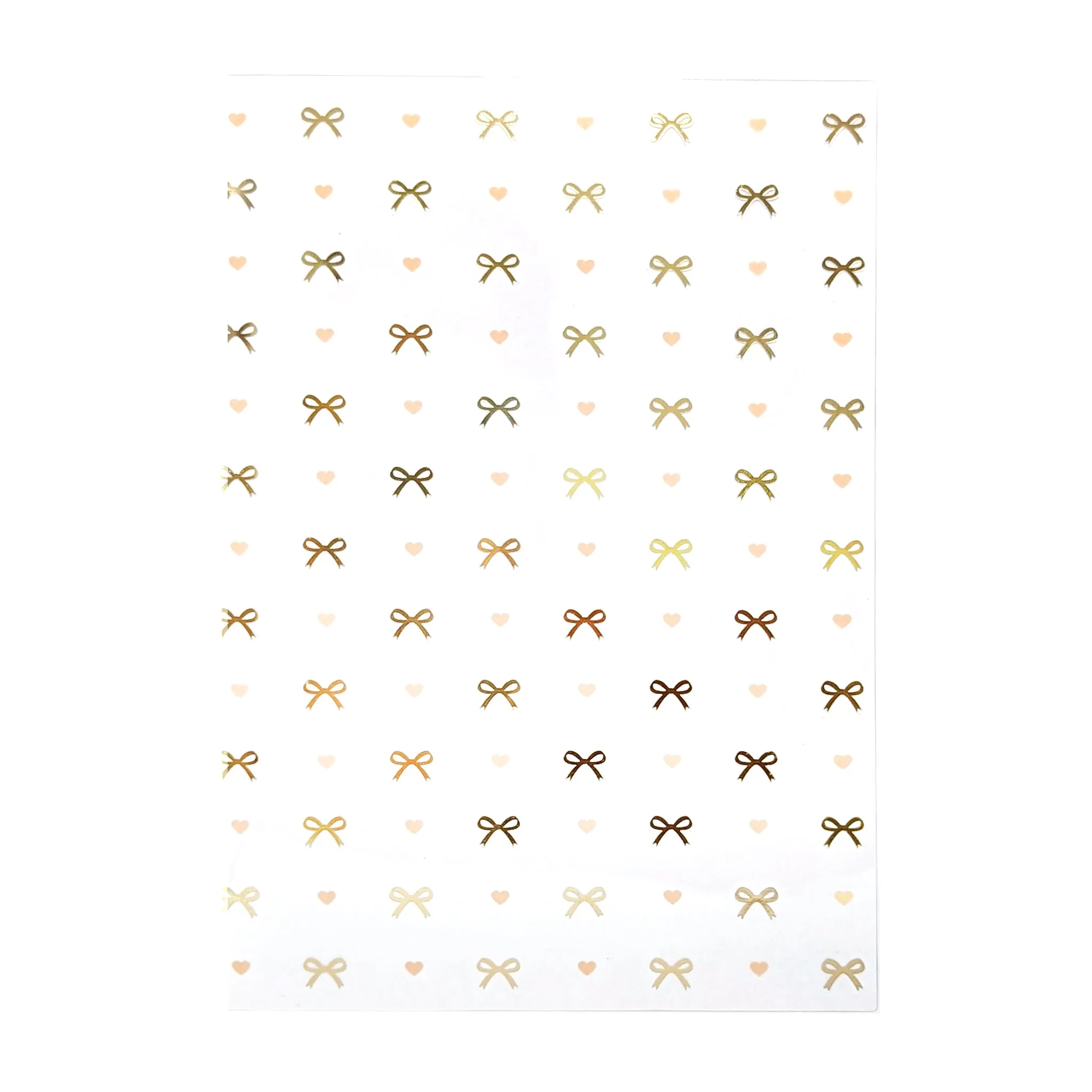 Heart & Bow Acetate Sheets set (light gold / silver / rose gold foil) - Doorbuster!