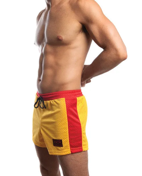 Jack Adams Air Mesh Gym Short Gold-red Sm