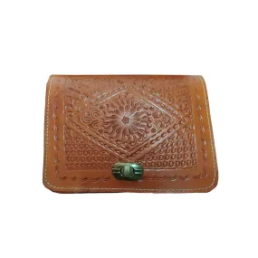 Leather Handbag with Pattern