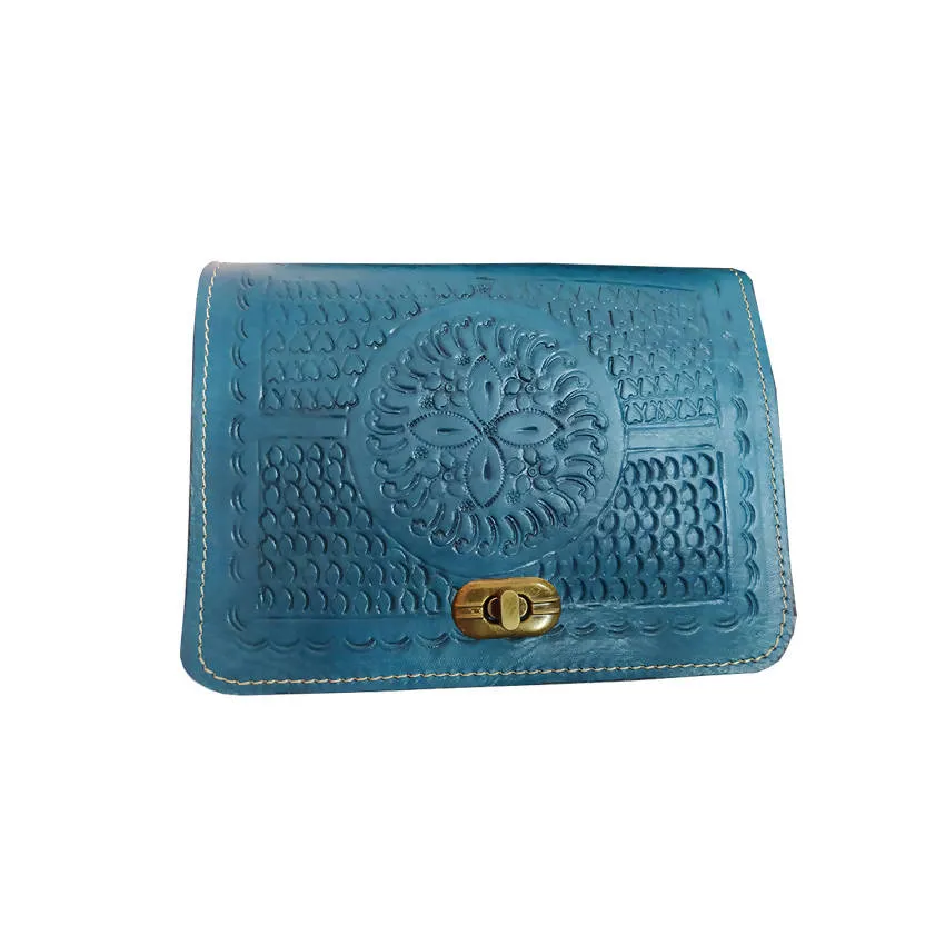 Leather Handbag with Pattern
