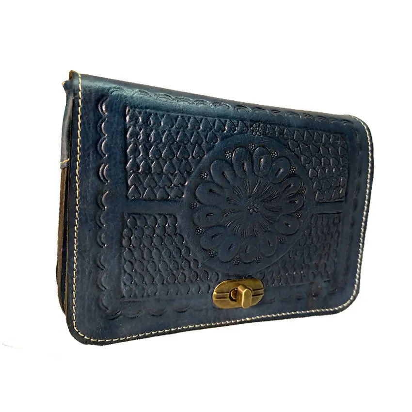 Leather Handbag with Pattern