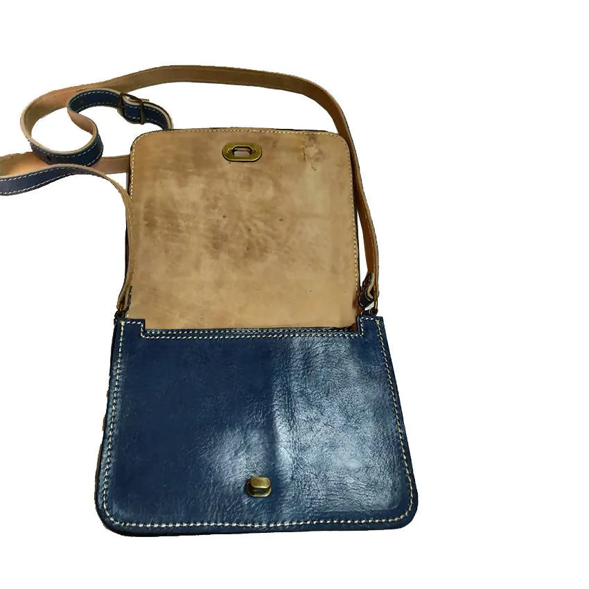Leather Handbag with Pattern