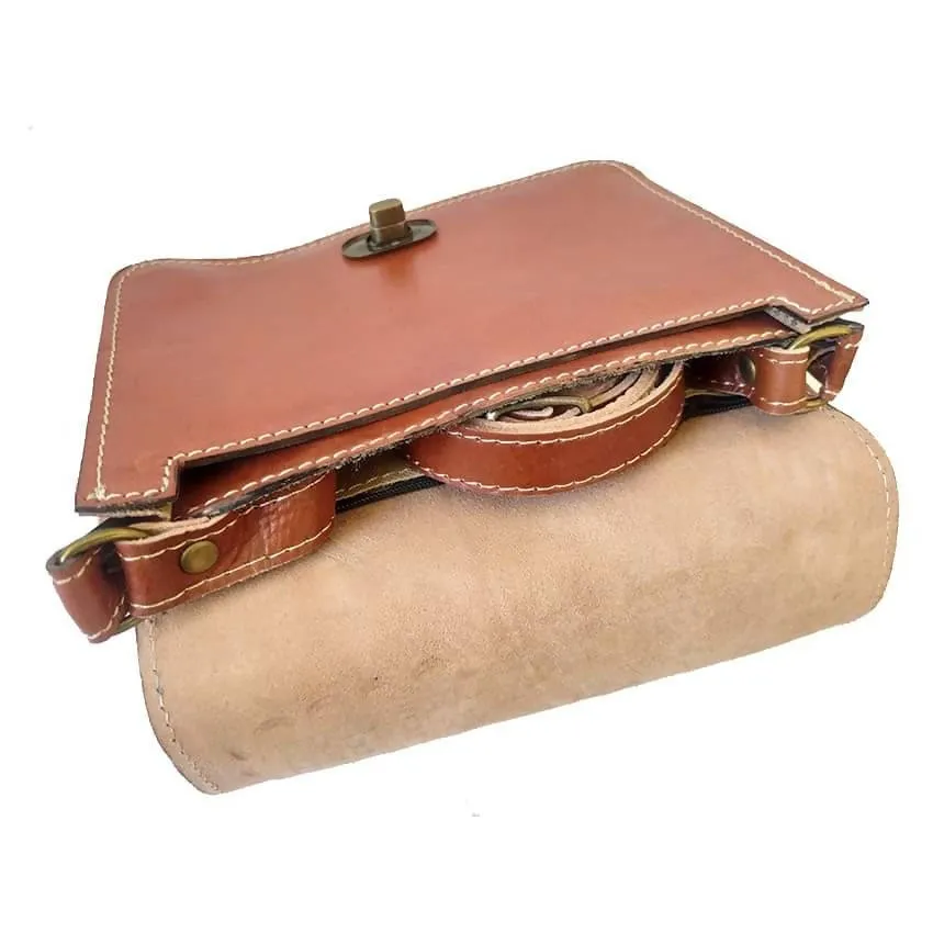 Leather Handbag with Pattern