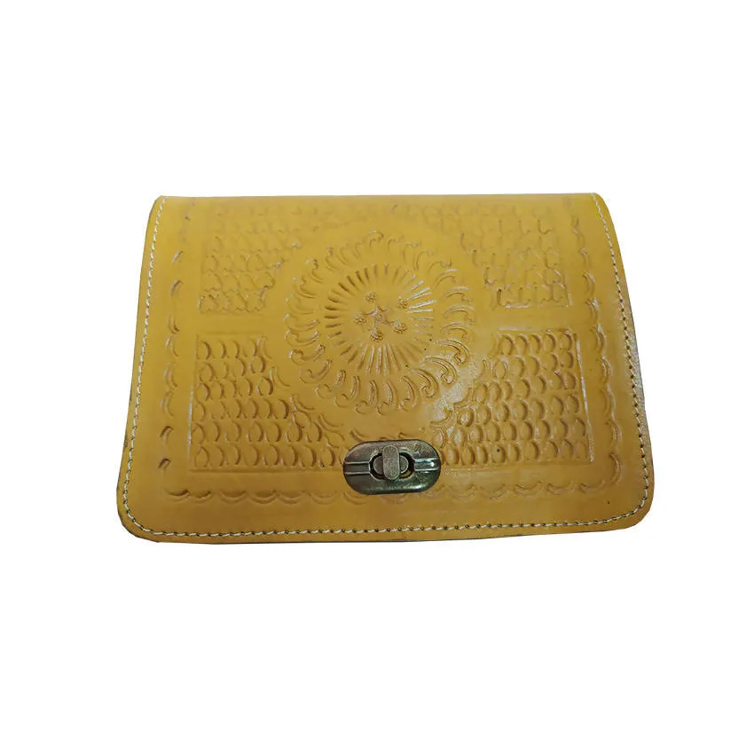 Leather Handbag with Pattern