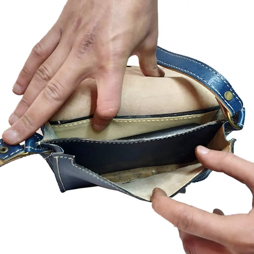 Leather Handbag with Pattern