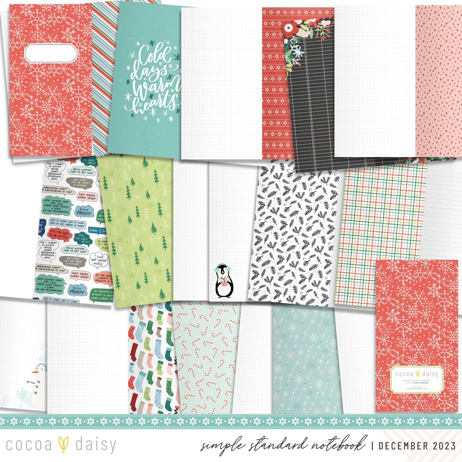Let It Snow SimpleDaisy Notebook December 2023