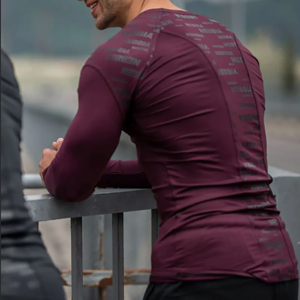 Men Skinny Long sleeves t shirt Gym Fitness Bodybuilding Elasticity Compression Quick dry Shirts Male Workout Tees Tops Clothing