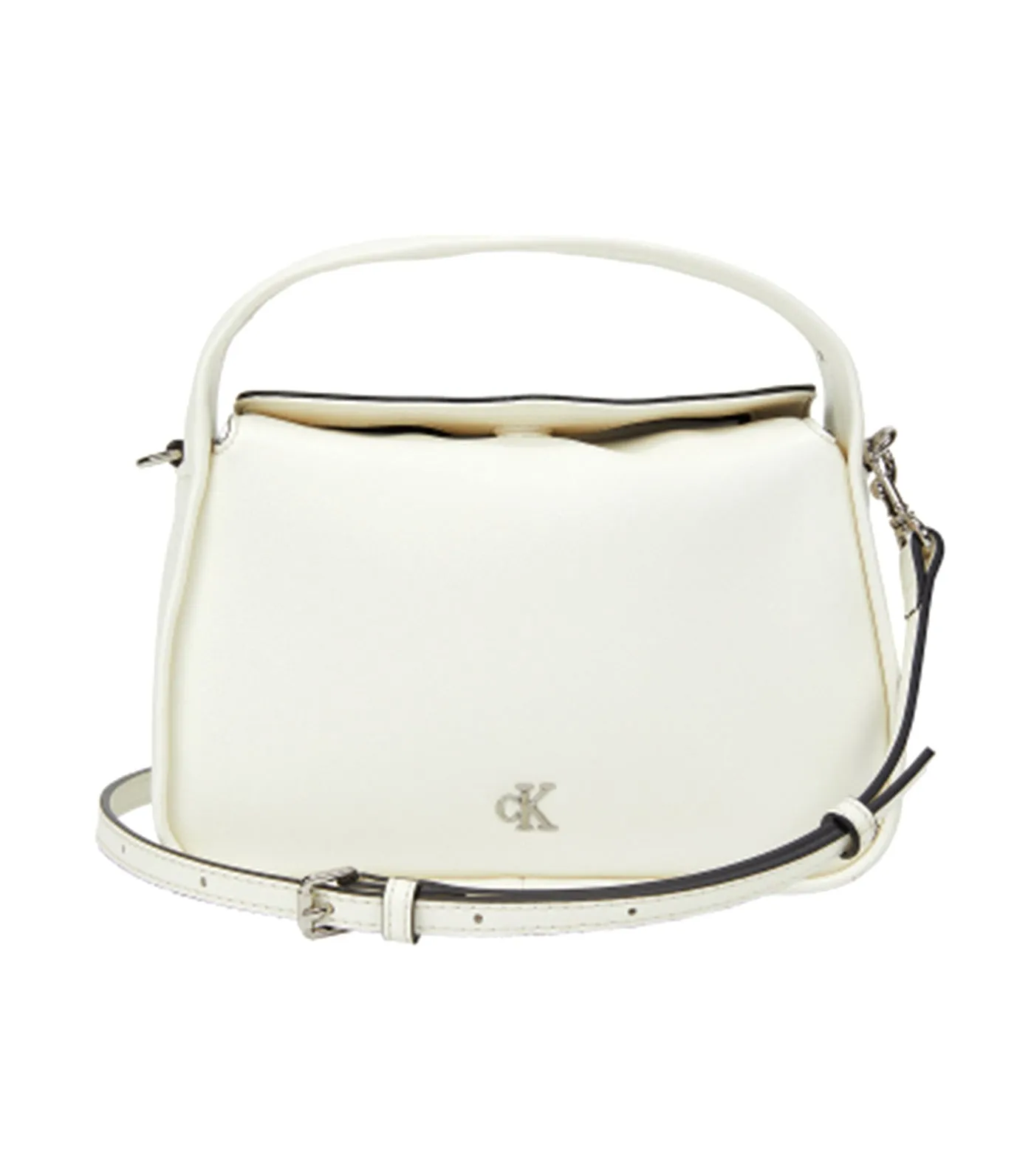 Metal Monogram Mini Block Bag Ivory