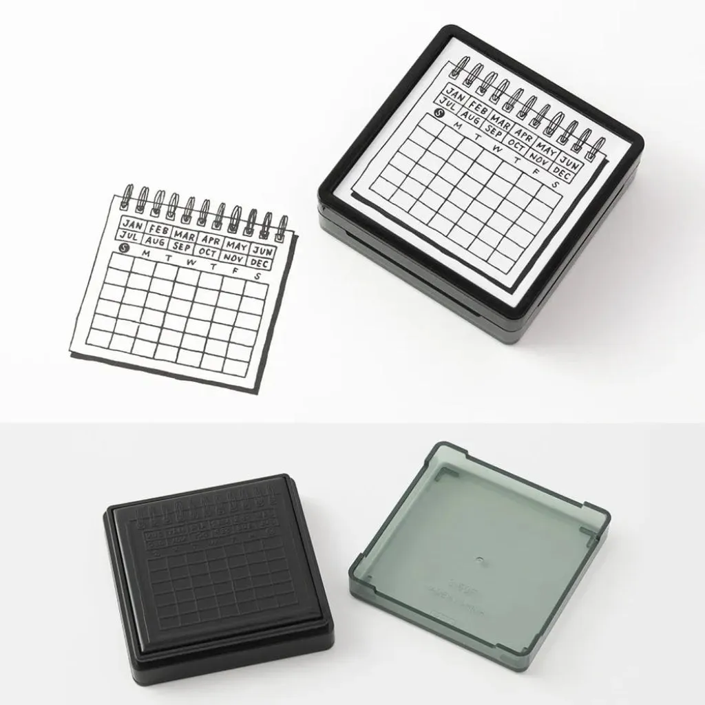 Midori Paintable Stamp Pre-Inked Calendar